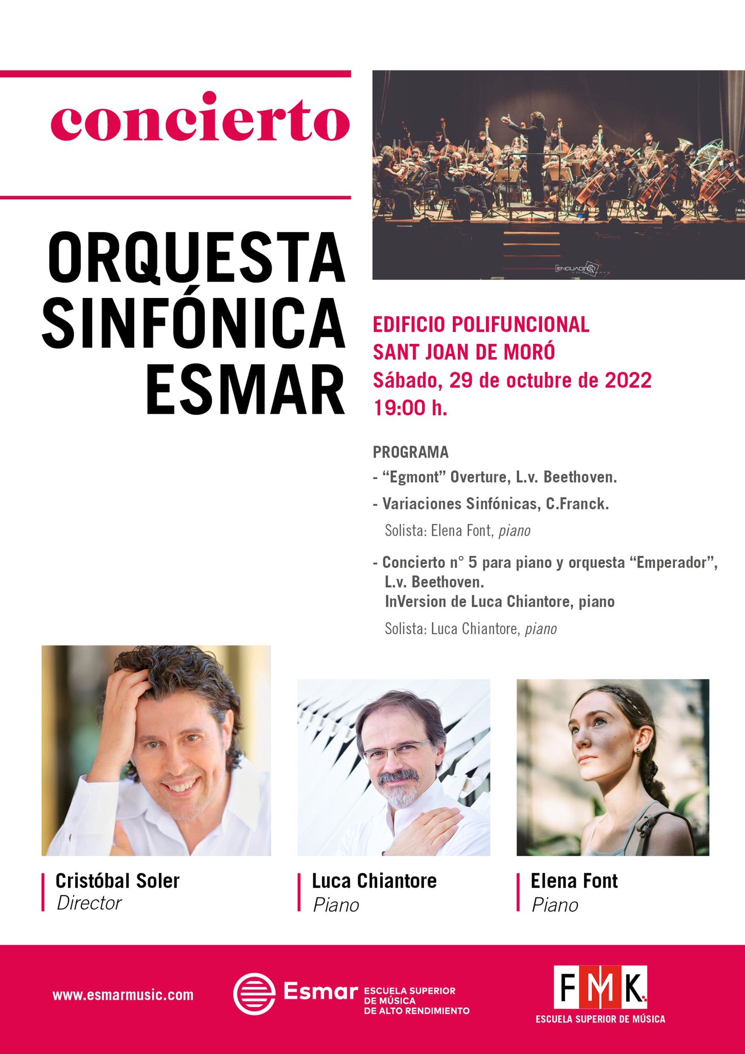 Primer Encuentro de la Orquesta Sinfónica ESMAR · Curso 2022-2023